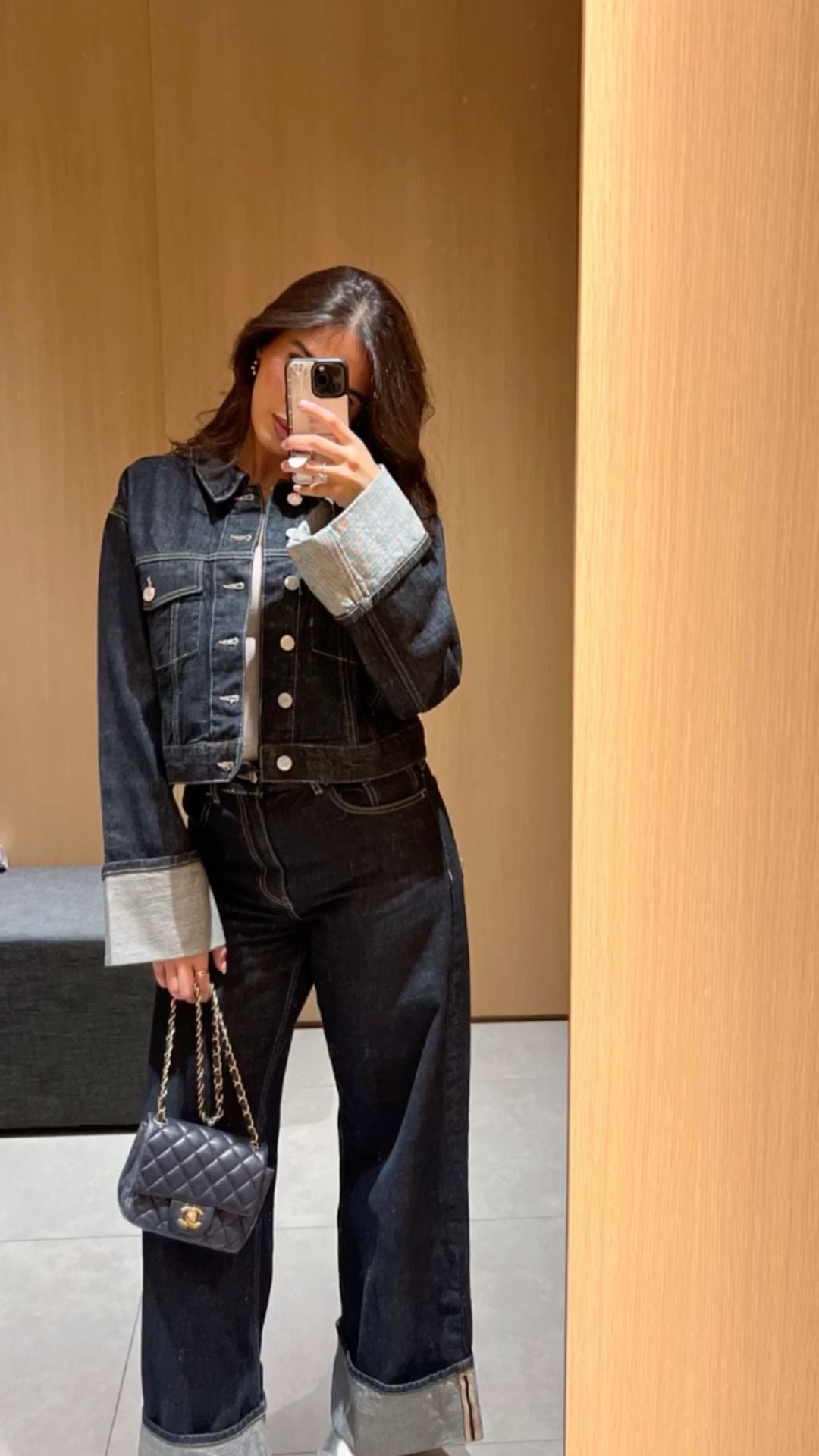 Katie | Denim Co-ord Set met Wide-Leg Jeans