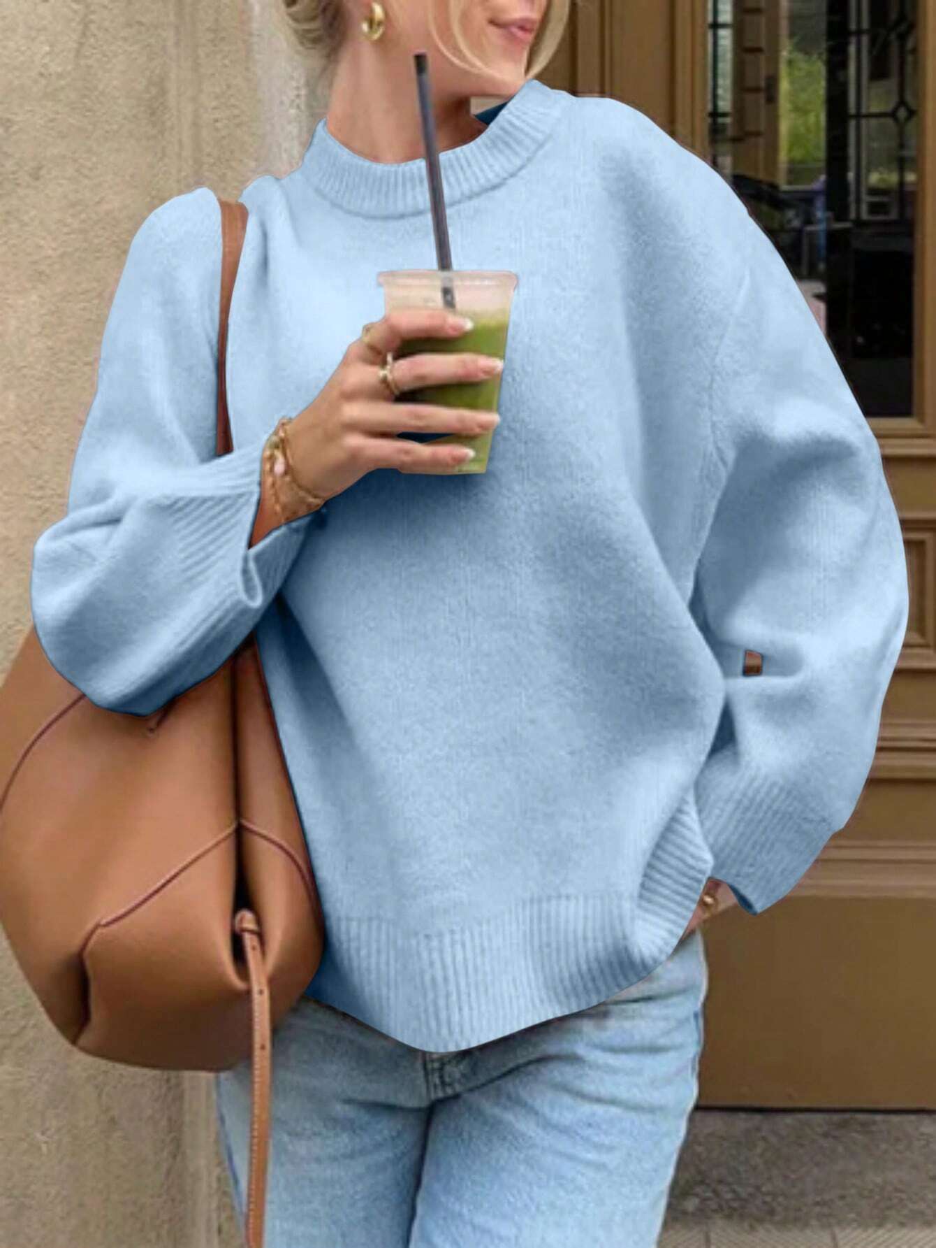 Bona | Casual Knit Sweater met Losse Fit