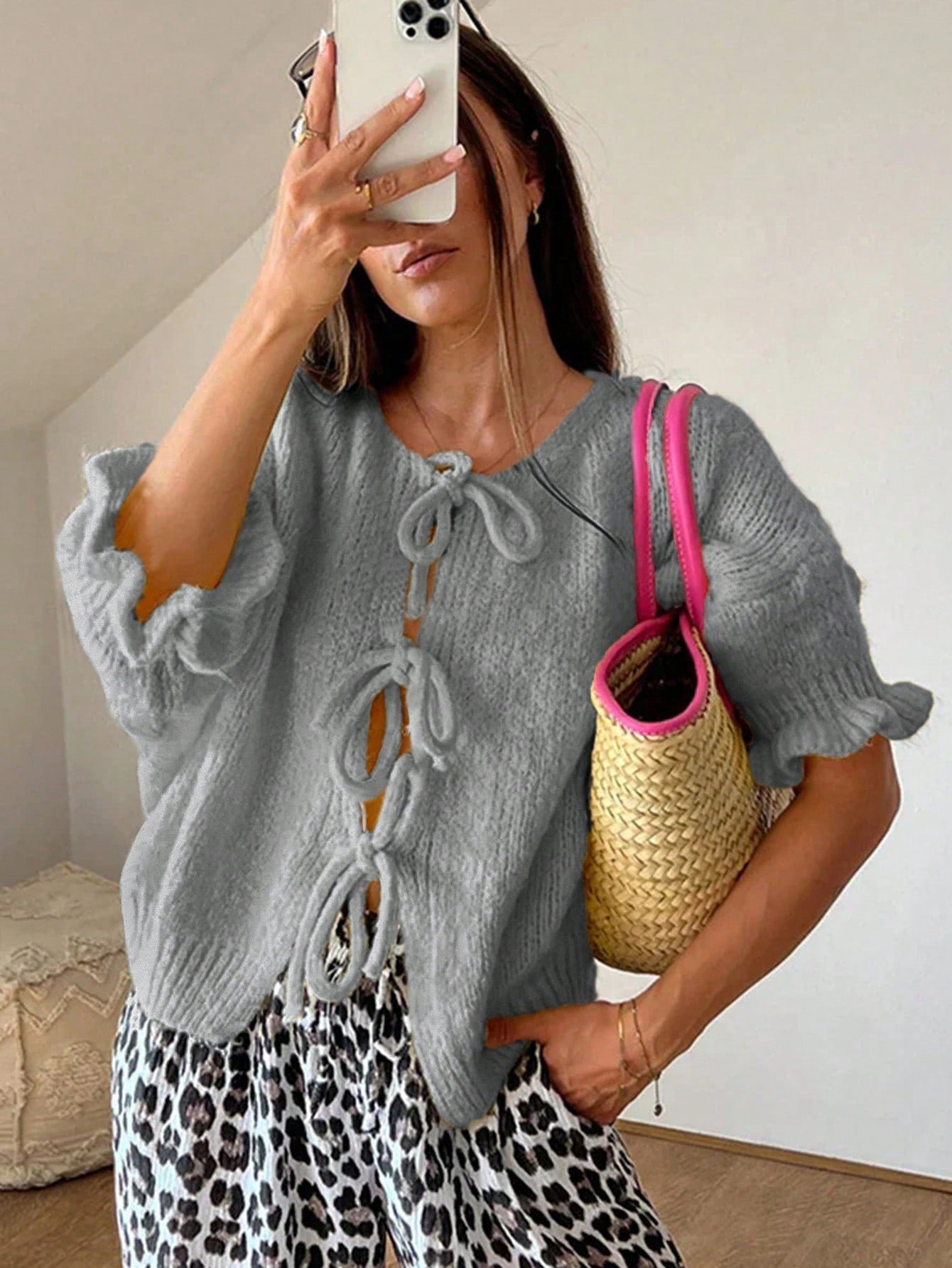 Bamby | Gebreide Top met Speelse Striksluiting