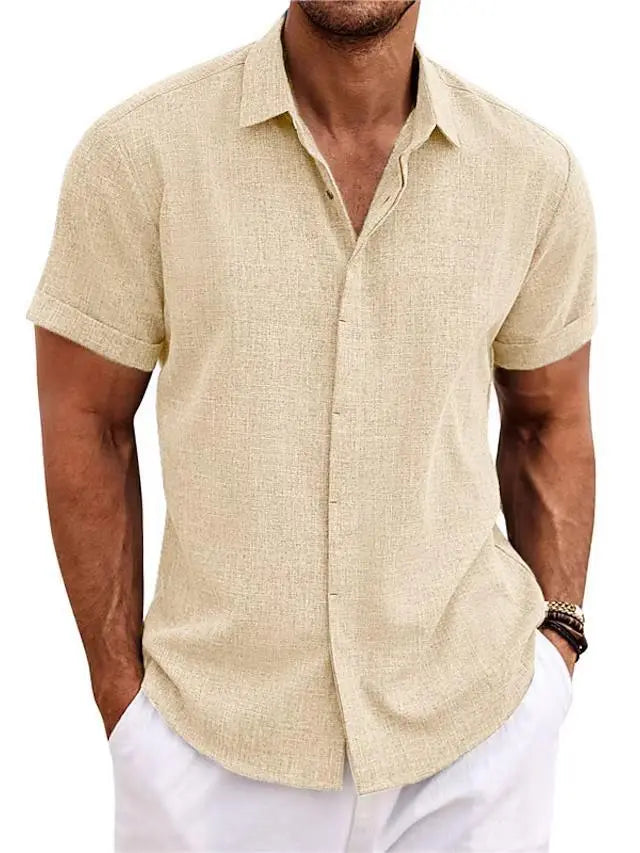 Pallogrino - Linnen Knoopshirt voor Heren – Casual Zomerlook