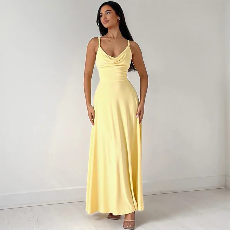 Haeli | Elegante Maxi Jurk met Spaghettibandjes