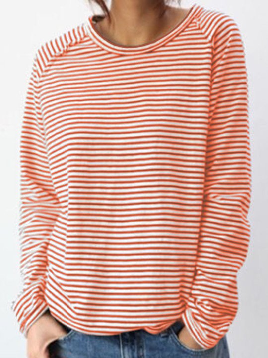 Annabela | Gestreepte Casual Longsleeve