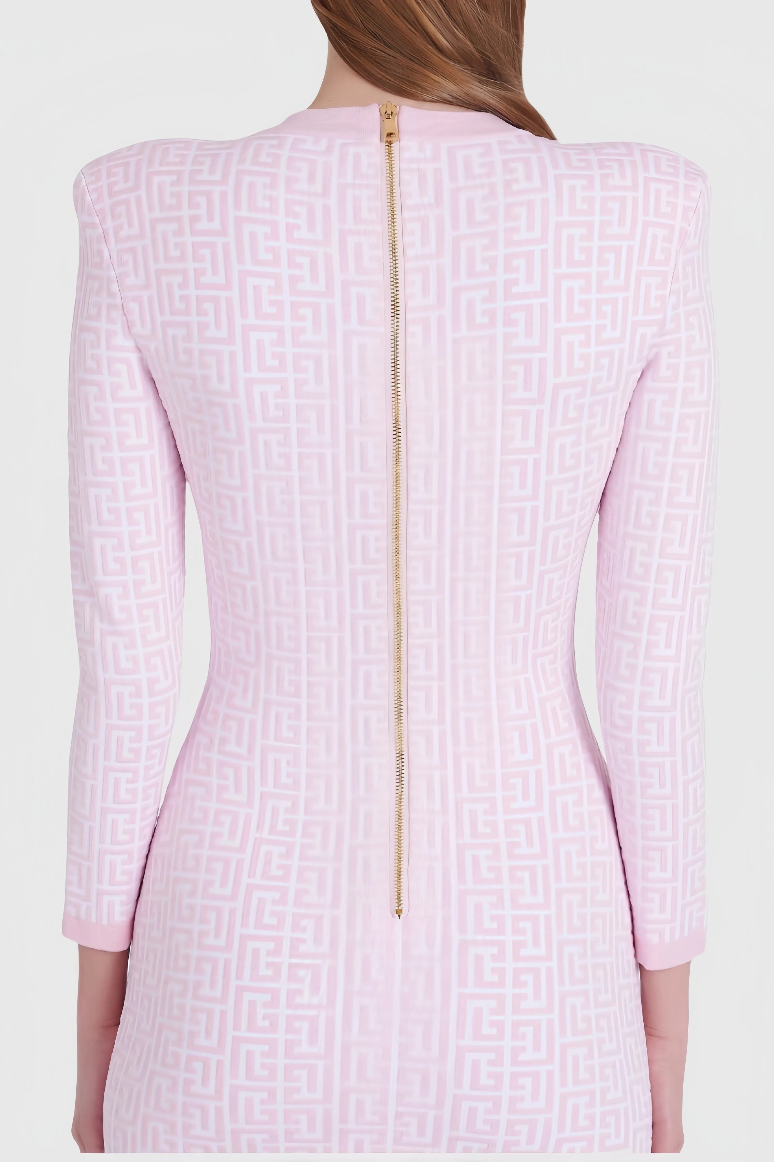 Heeva | Gebreide Bodycon Mini Jurk met Structuur