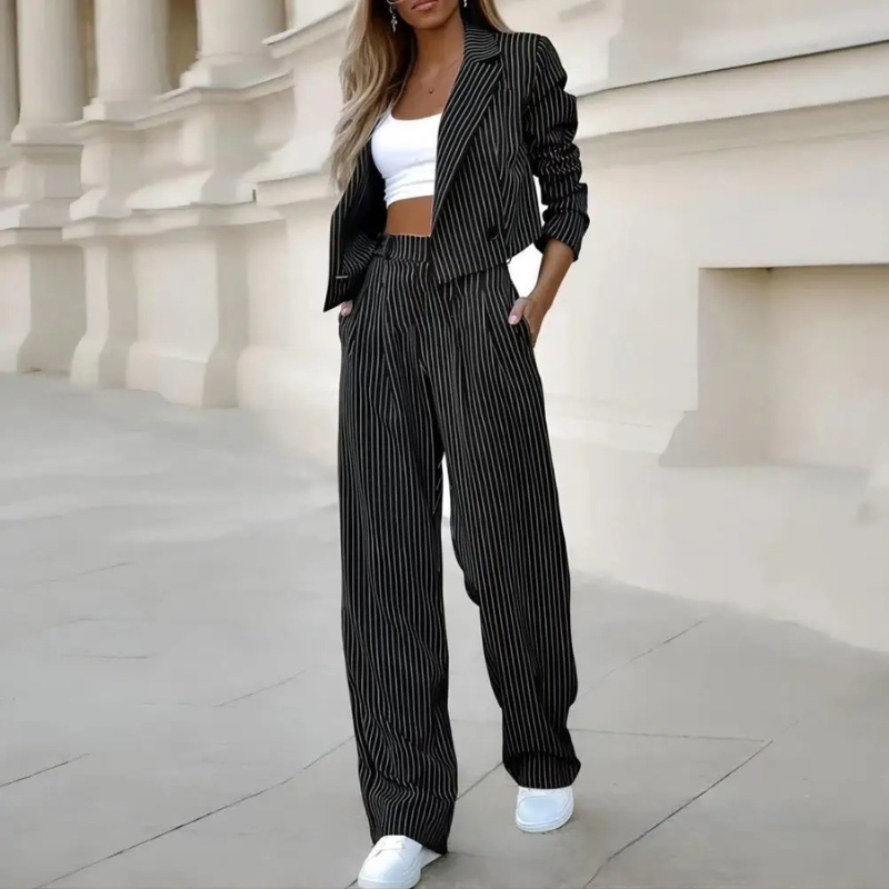 Raya | Gestreepte Blazer en Broek Set
