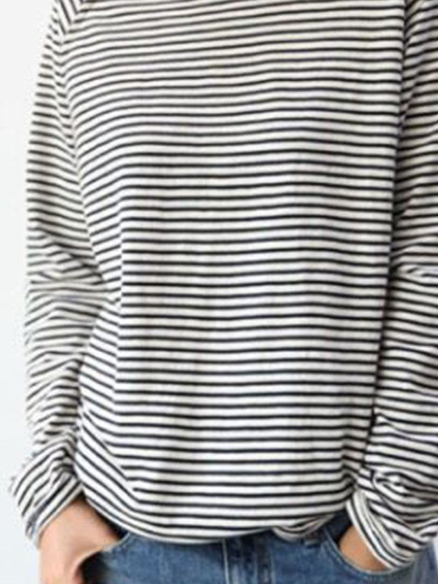 Annabela | Gestreepte Casual Longsleeve