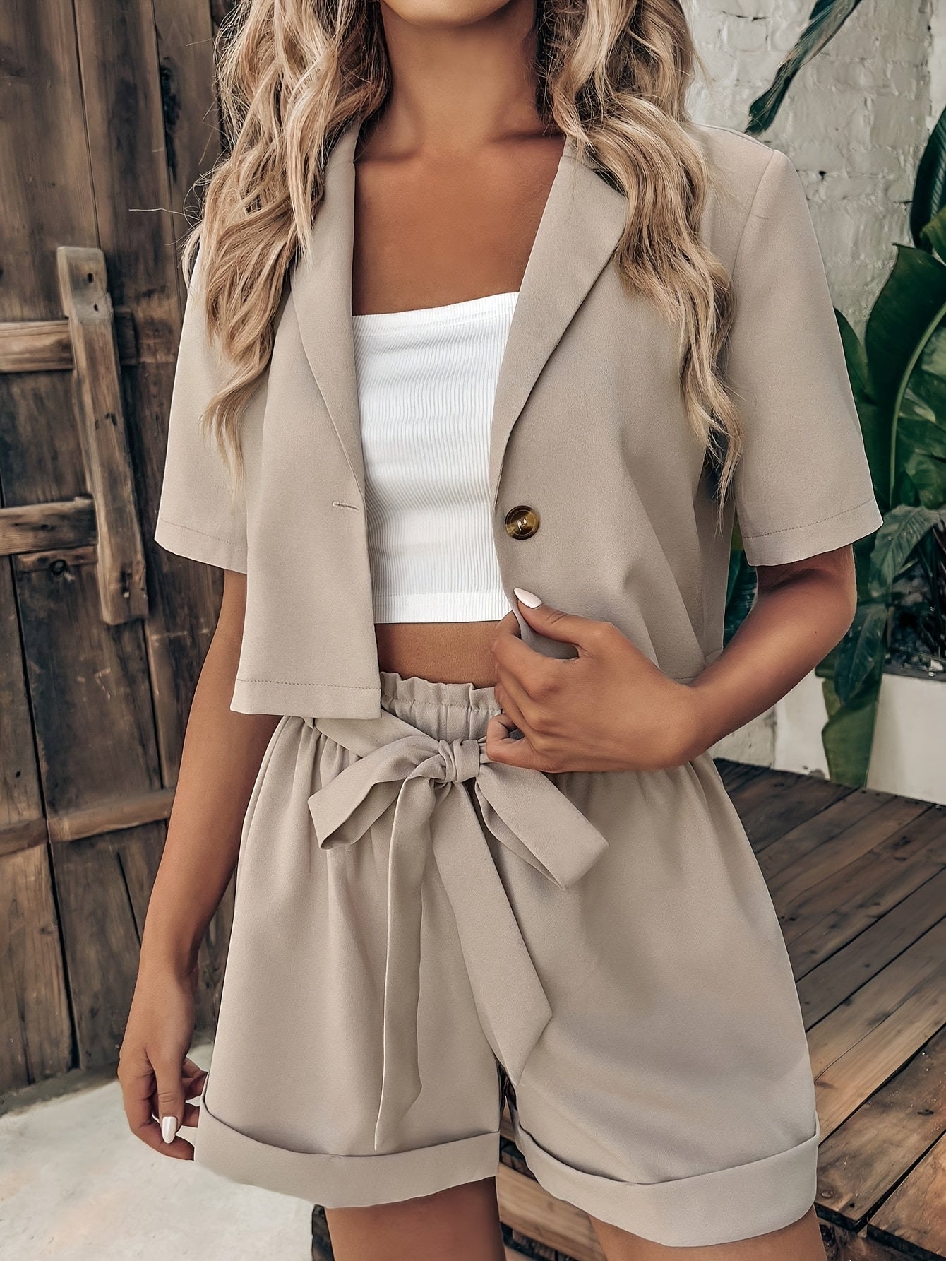 Dianda | Zomerse Blazer & Shorts Set voor Dames