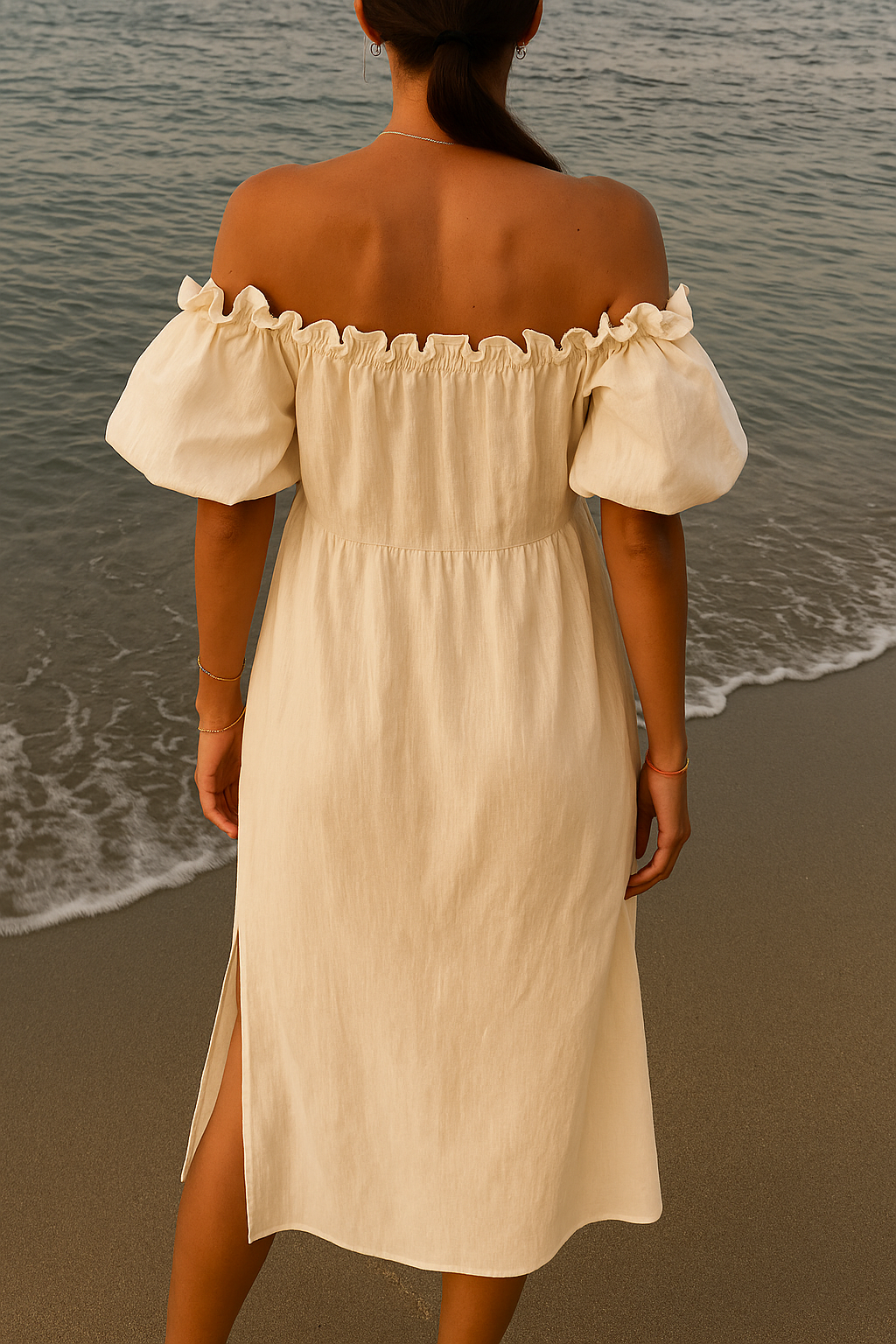 Alyce | Zomerse Off-Shoulder Jurk met Ruches