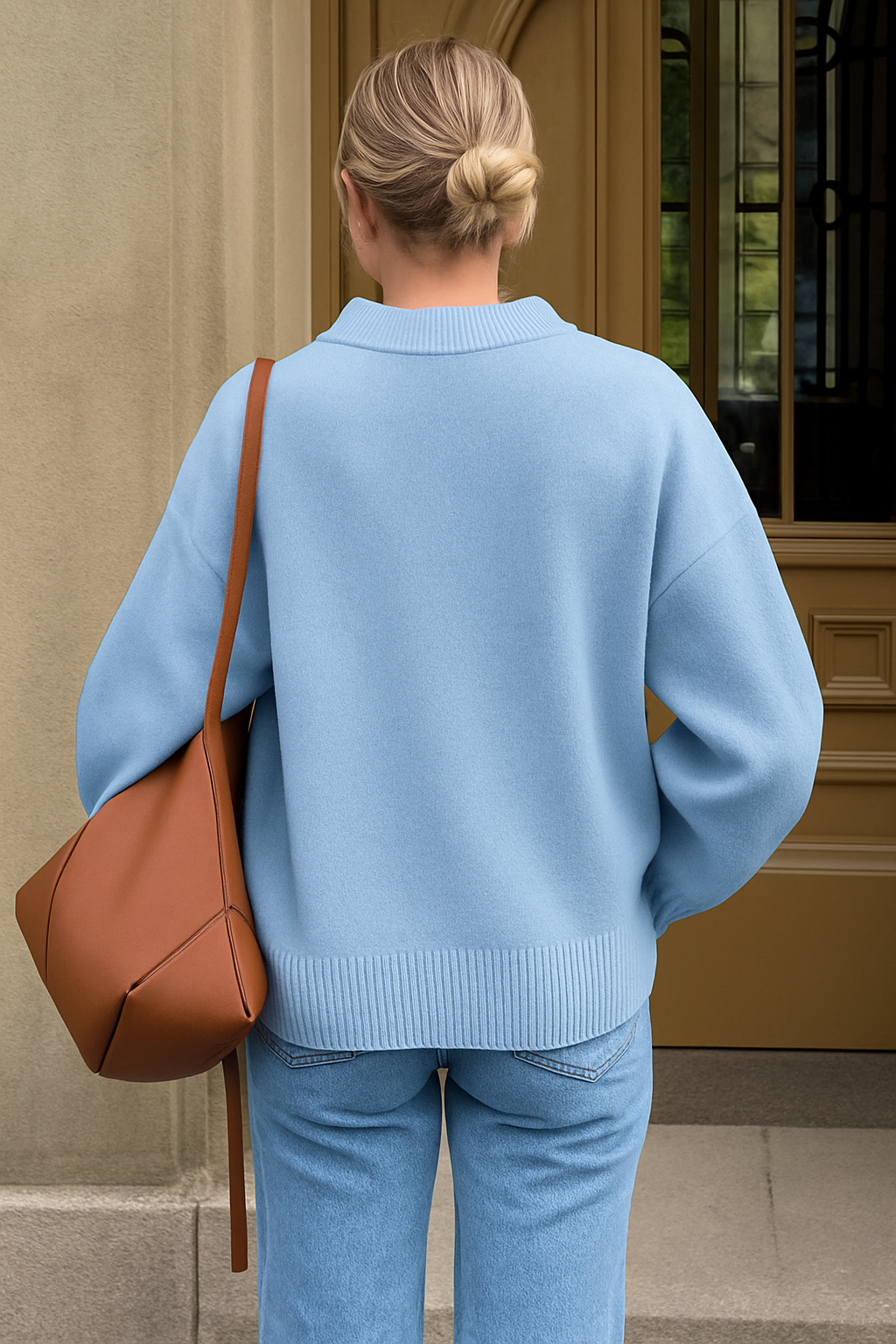Bona | Casual Knit Sweater met Losse Fit
