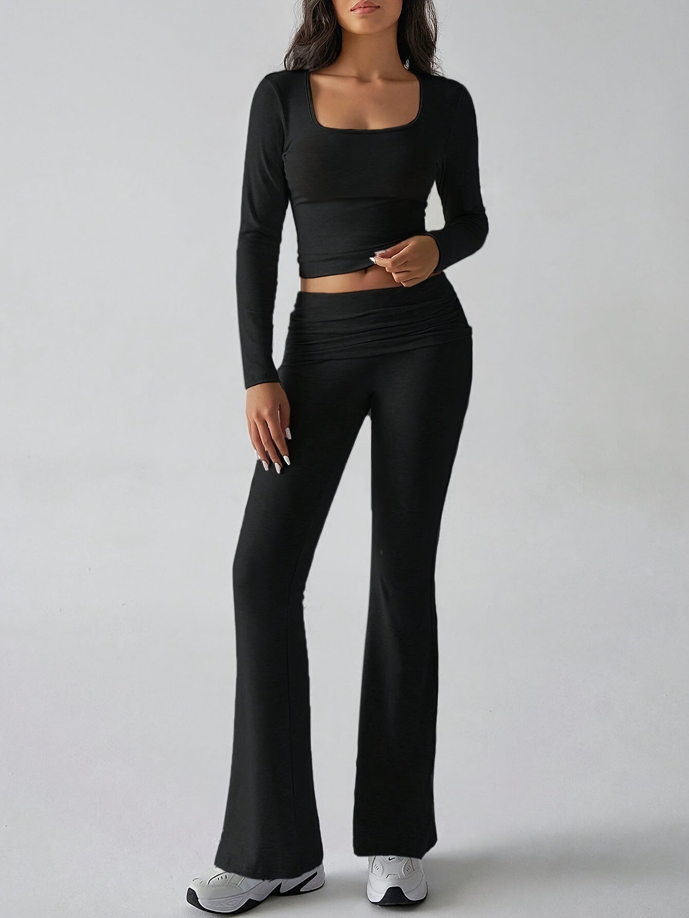 Sammy | Zachte Loungewear Set Met Uitlopende Broek