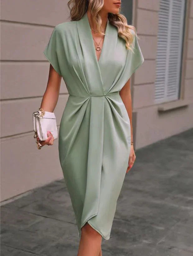 Chique en elegante dames midi jurk met comfortabele pasvorm