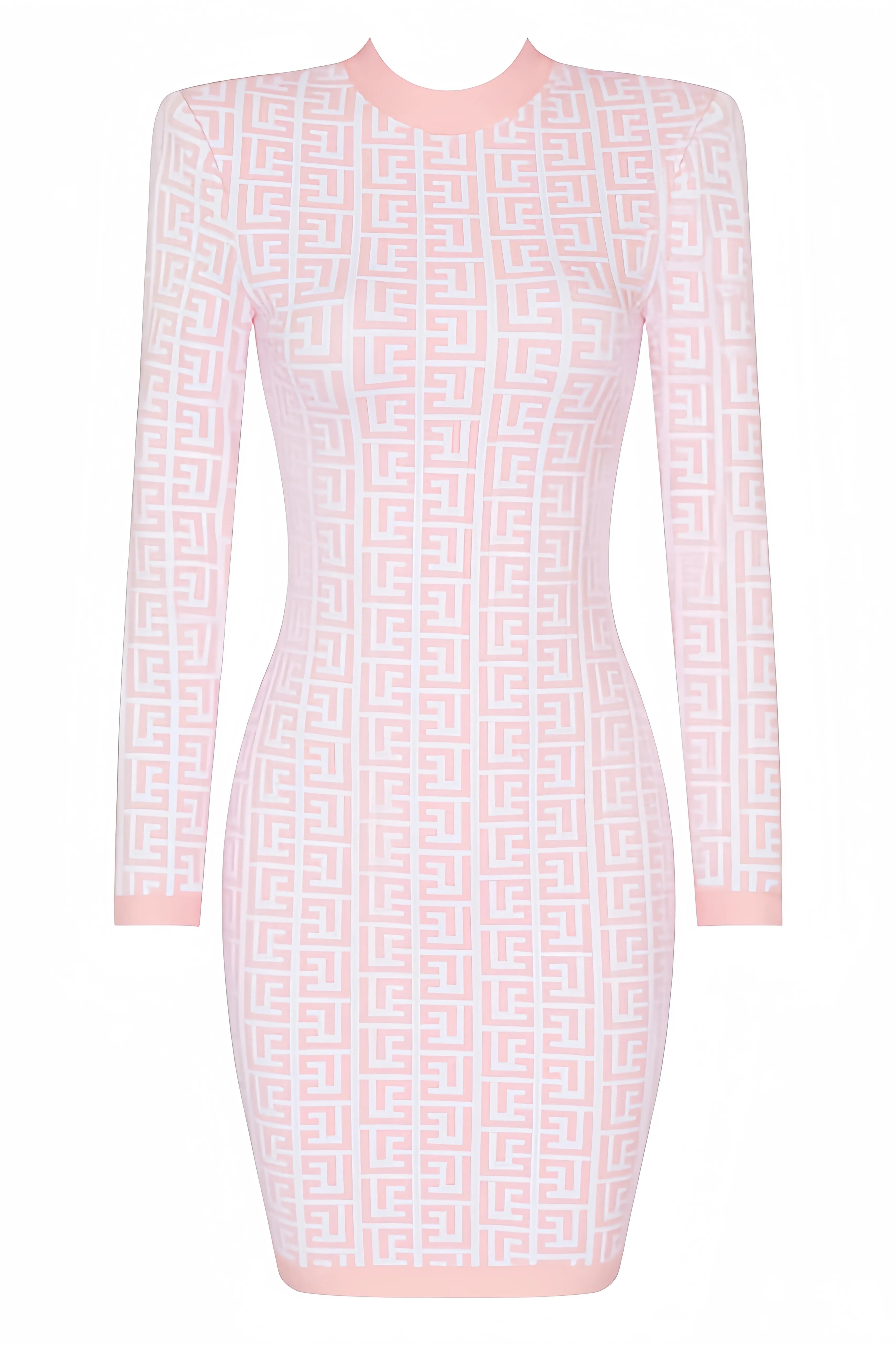 Heeva | Gebreide Bodycon Mini Jurk met Structuur