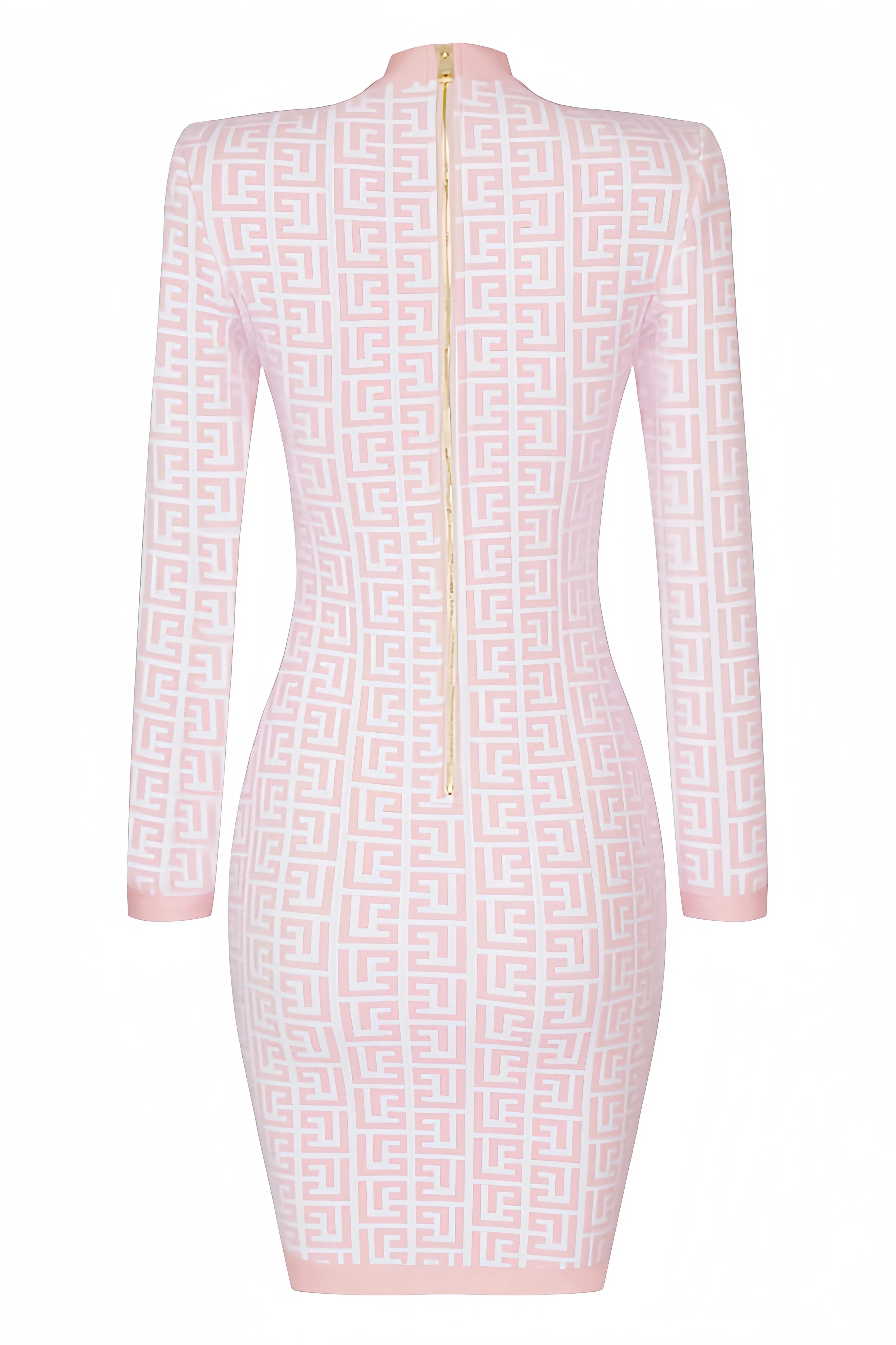 Heeva | Gebreide Bodycon Mini Jurk met Structuur