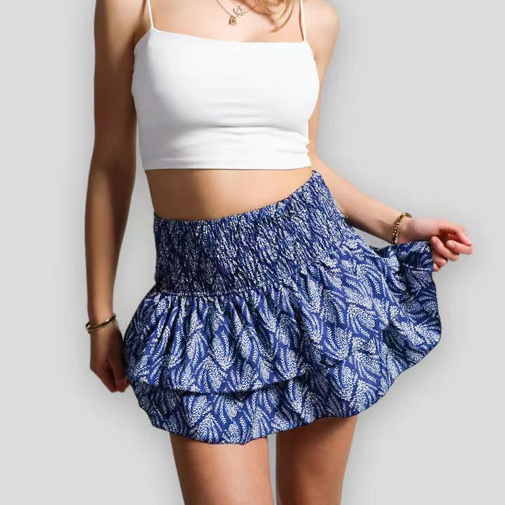 Jayde | Boho Minirrok met Ruches