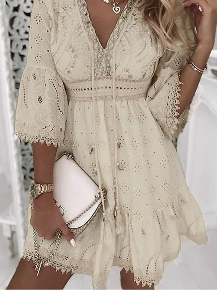 Marisa | Zomerse Boho Kantjurk