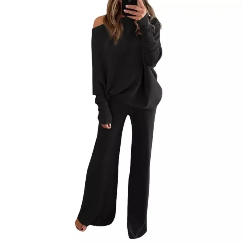 Zachte comfortabele dames set met chique oversized pasvorm