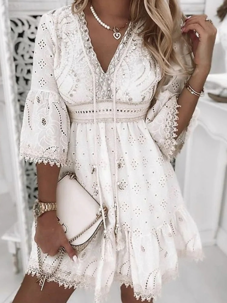 Marisa | Zomerse Boho Kantjurk