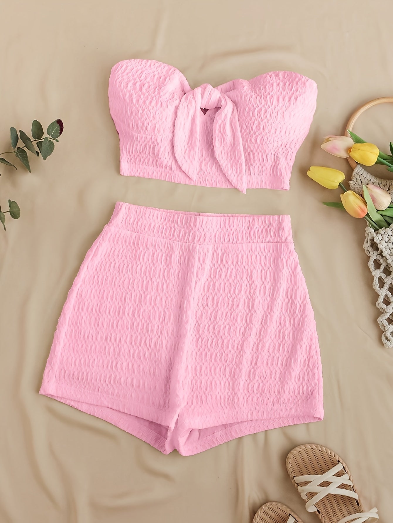 Lura | Zomerse Set met Strapless Top en High-Waist Short