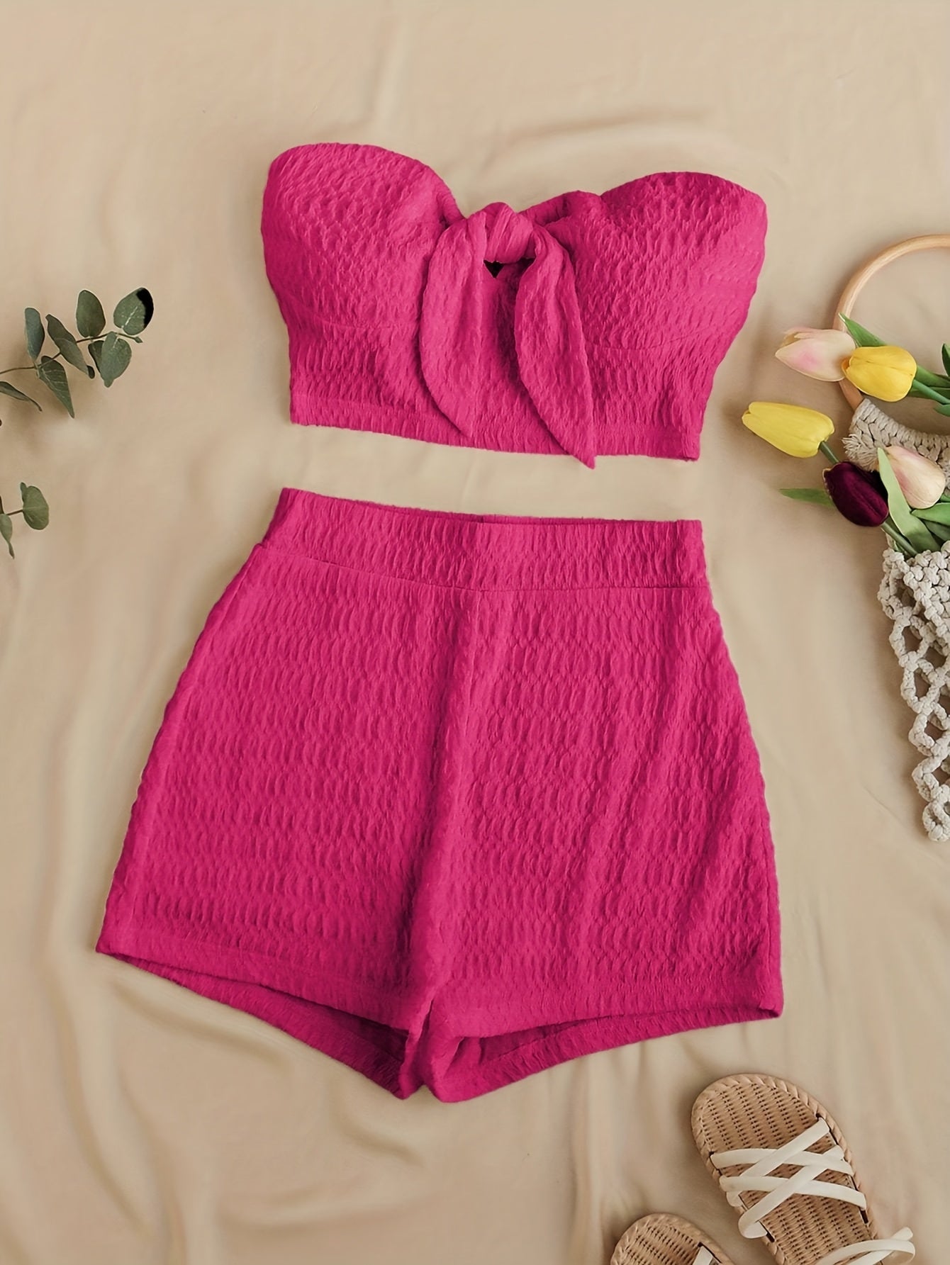 Lura | Zomerse Set met Strapless Top en High-Waist Short