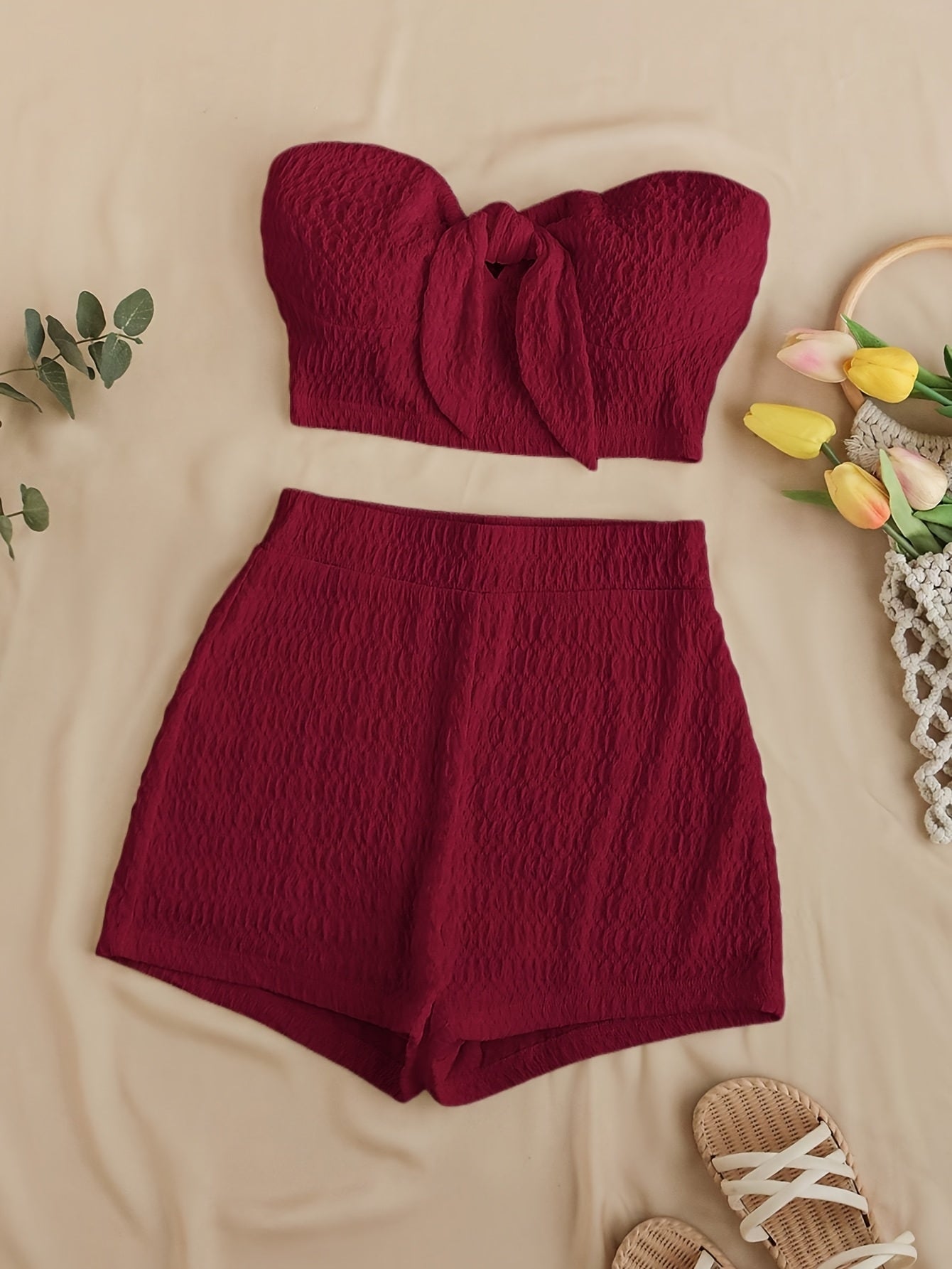 Lura | Zomerse Set met Strapless Top en High-Waist Short