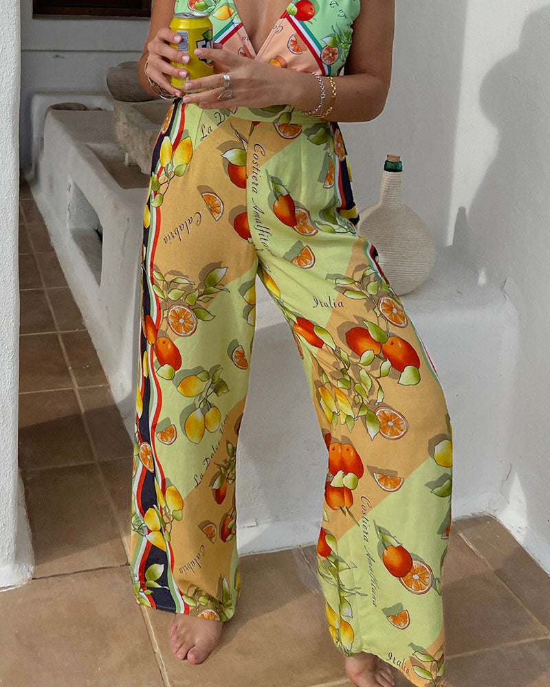 Timna | Tweedelige Fruitprint Set met Italiaanse Flair