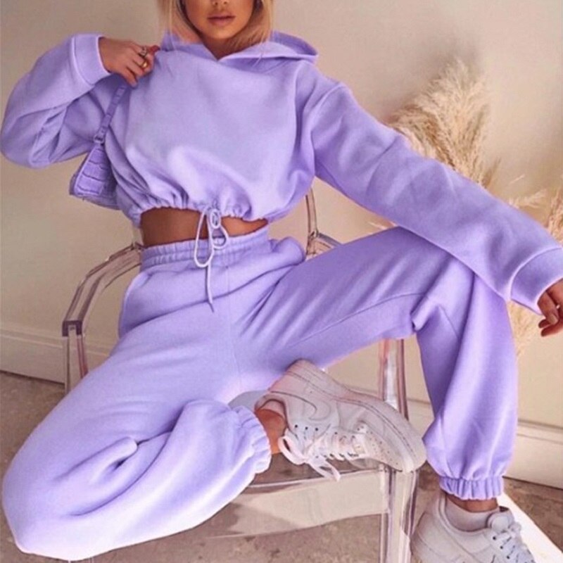 Warme oversized lounge set met trendy sweater