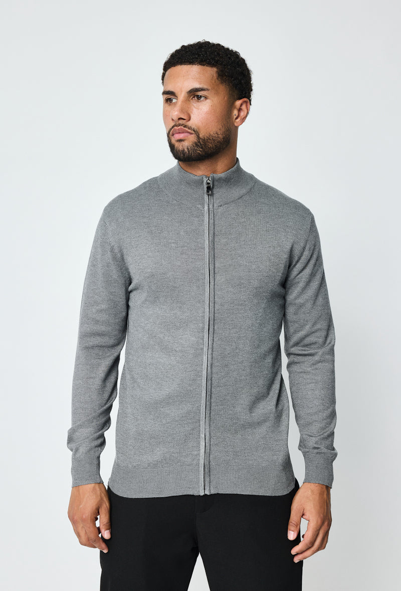 Faro Full Zip Sweater - Grijs