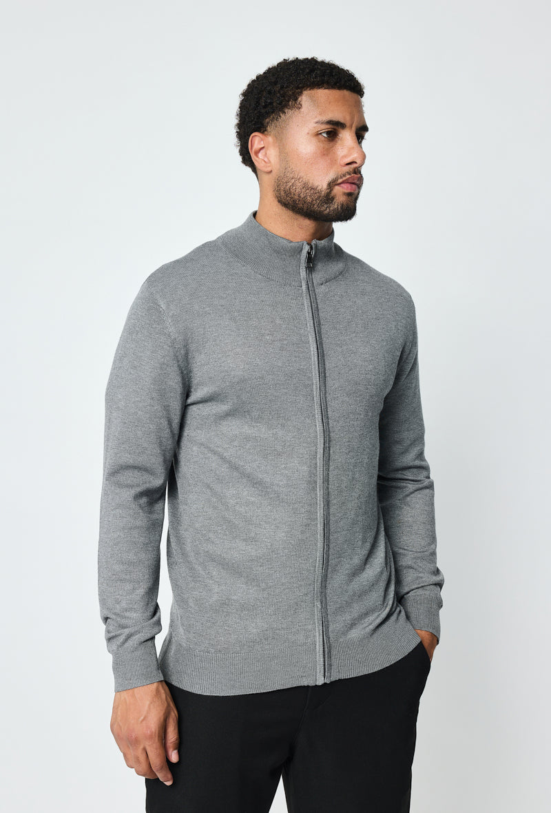 Faro Full Zip Sweater - Grijs