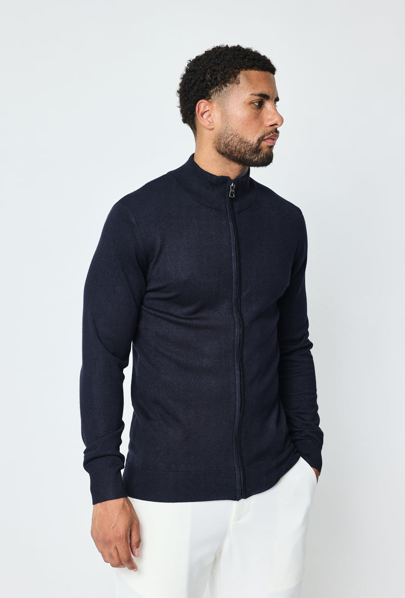 Faro Full Zip Sweater - Donkerblauw