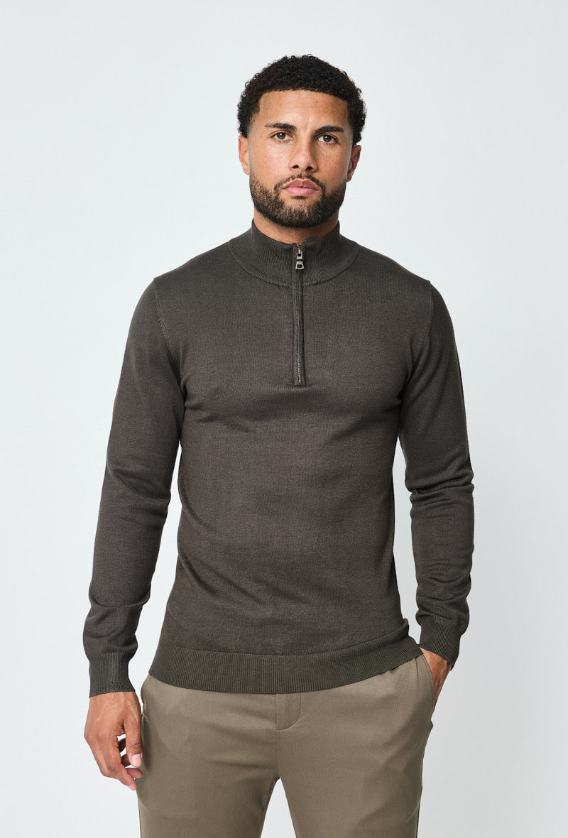 Faro Half Zip Sweater - Groen