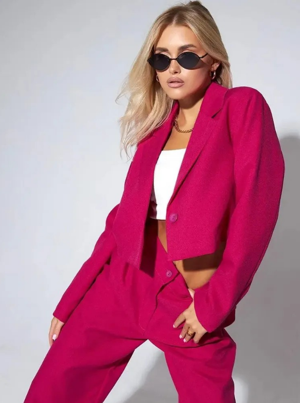 Bini | Two-Piece Set met Blazer en Wijde Broek
