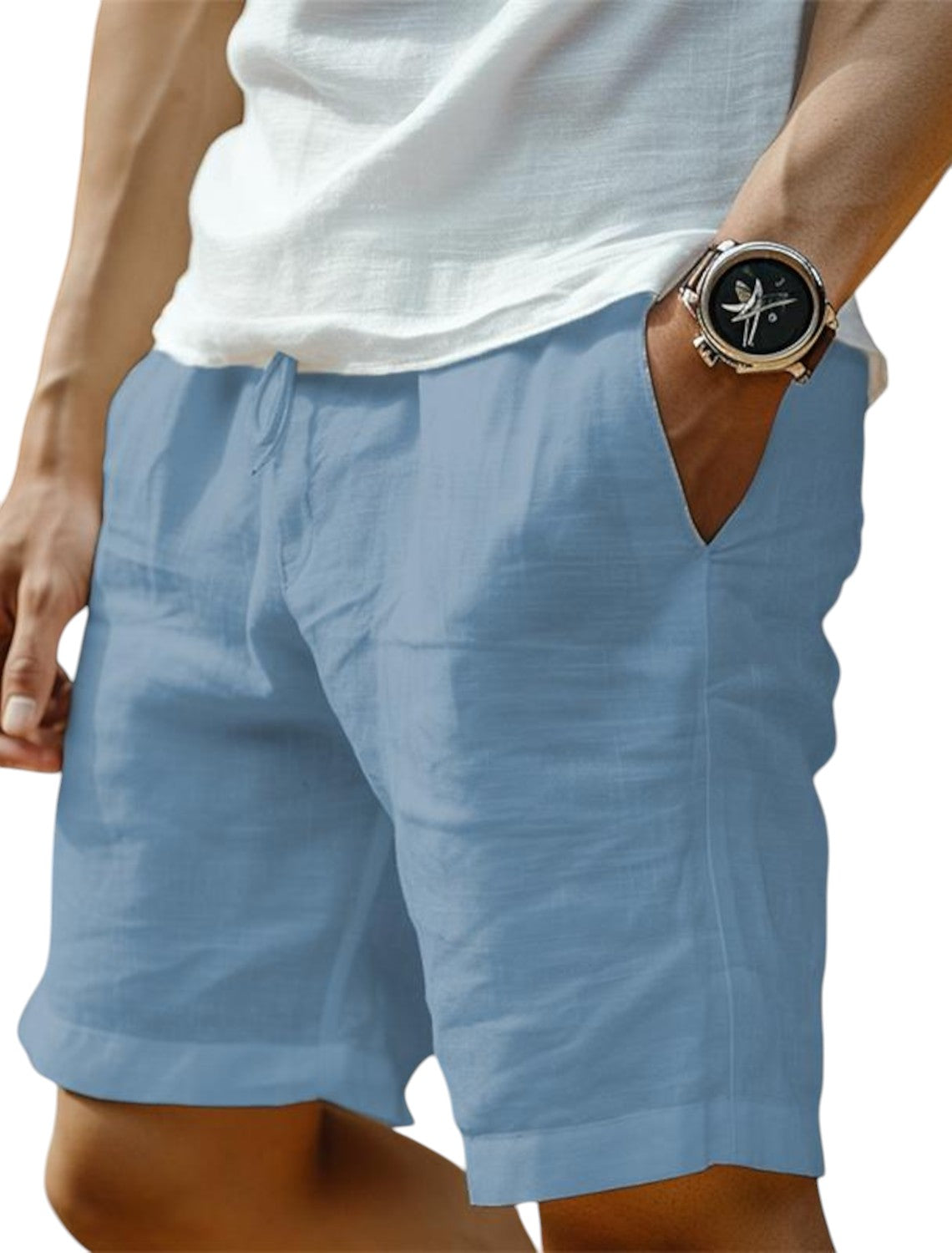 George - Korte Linnen Broek voor Heren