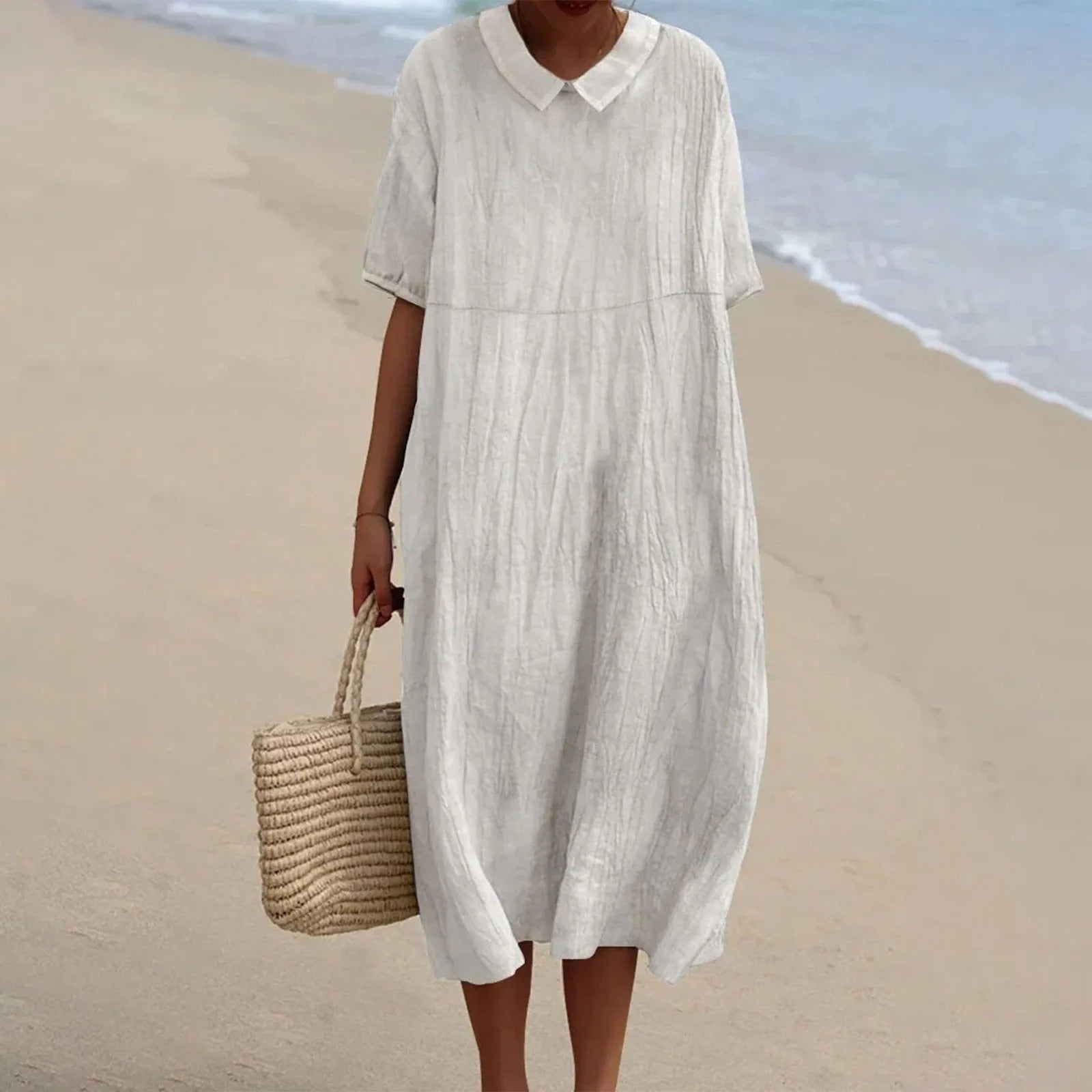 Arianah | Relaxed Kraagjurk met Vintage Touch