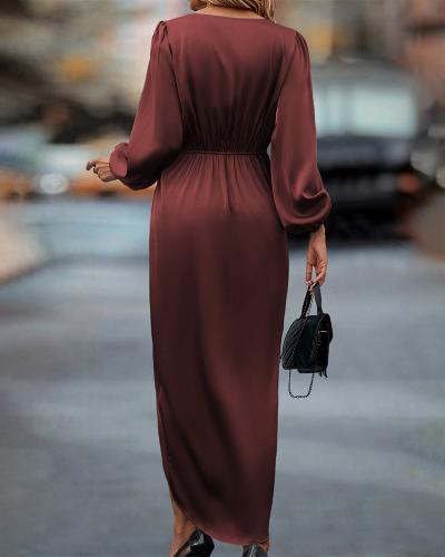 Daina | Elegante Satijnen Maxi Jurk