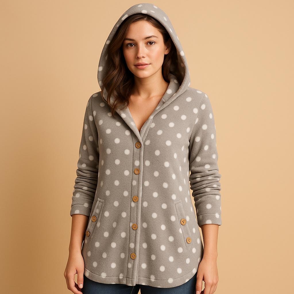Warme Dames Teddy Vest met Capuchon
