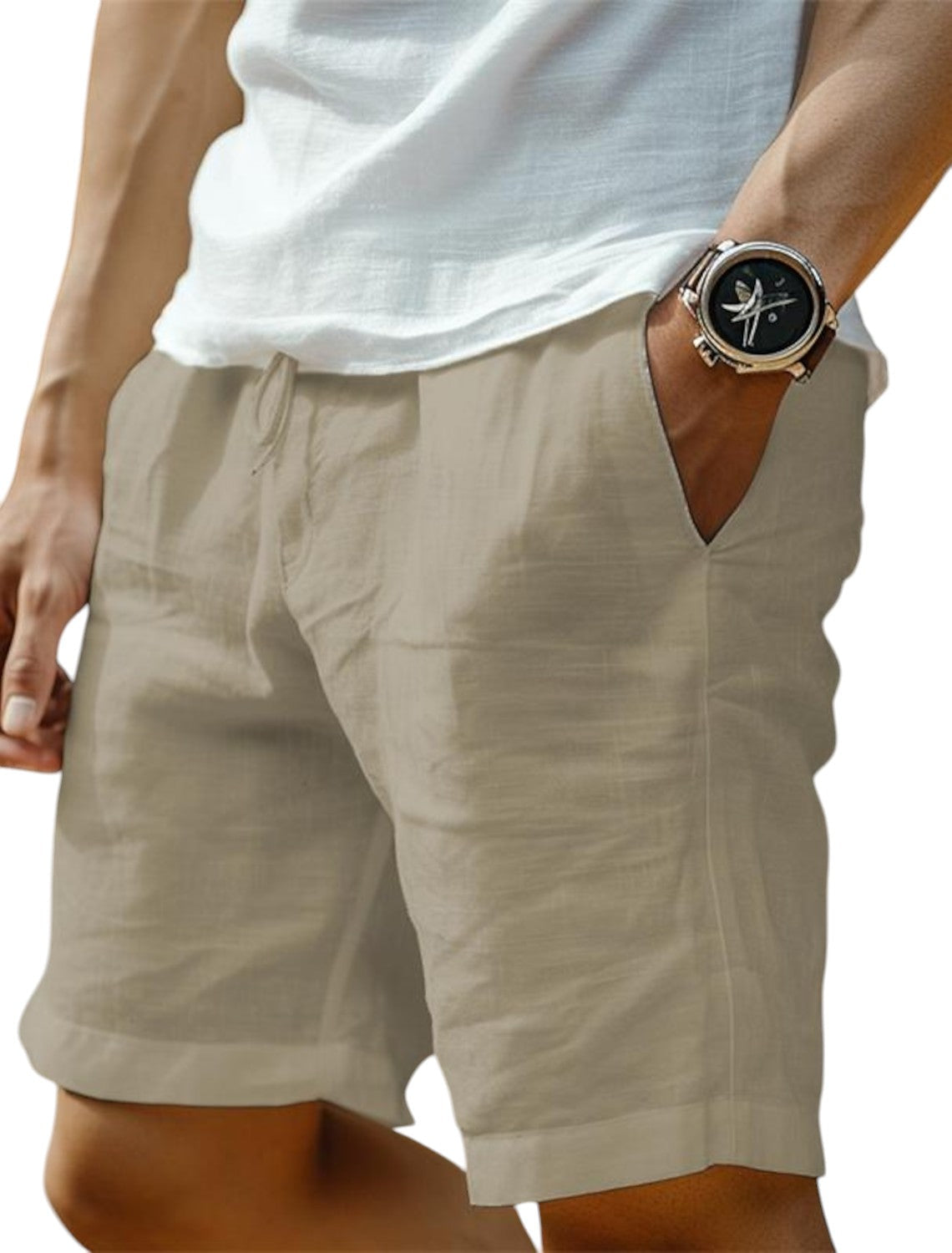 George - Korte Linnen Broek voor Heren