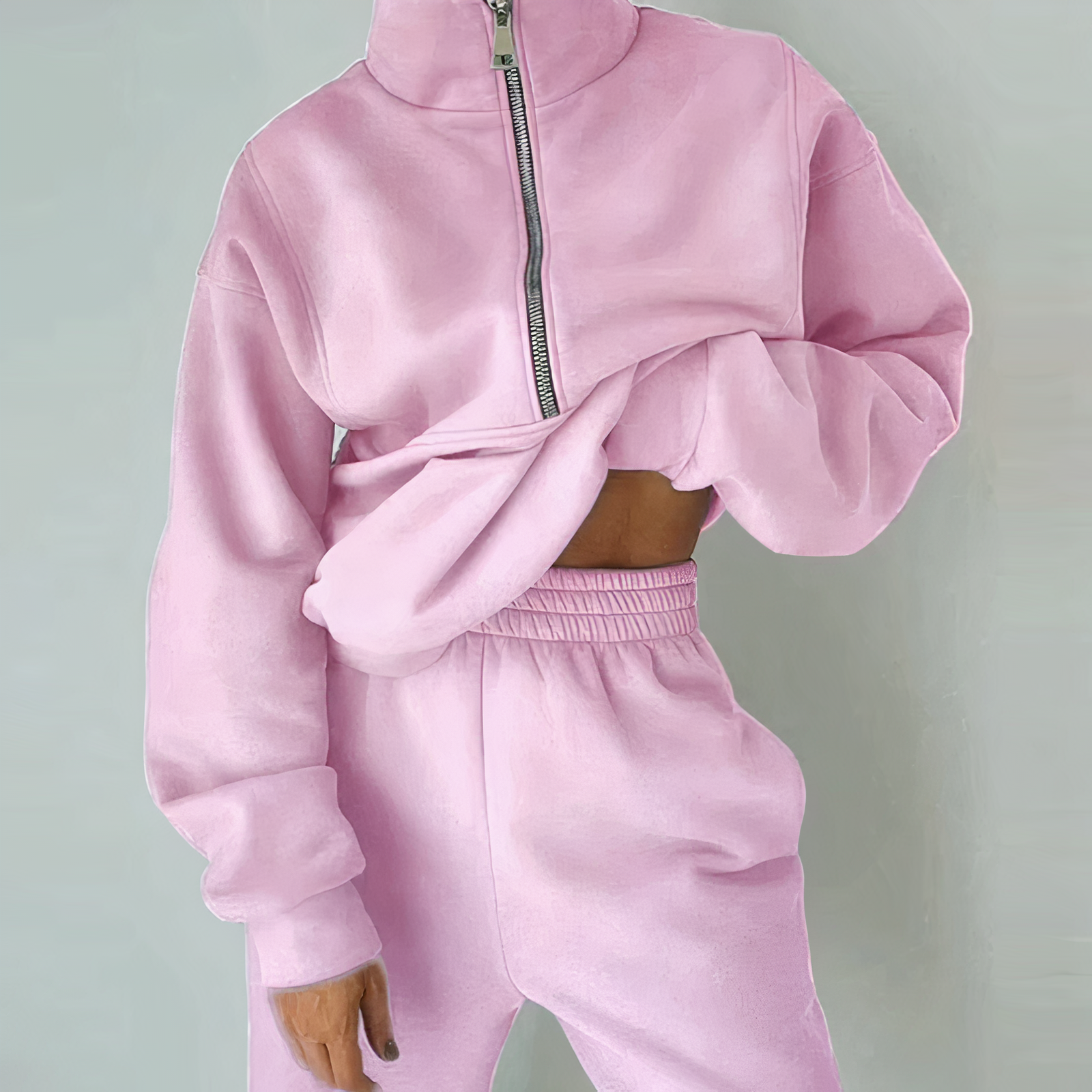 Zachte en comfortabele dames set met warme fleece