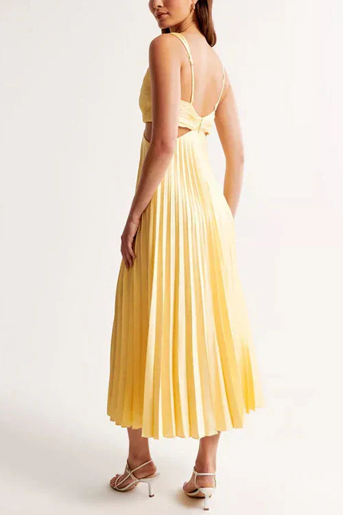 Karen | Elegante Plissé Midi-Jurk