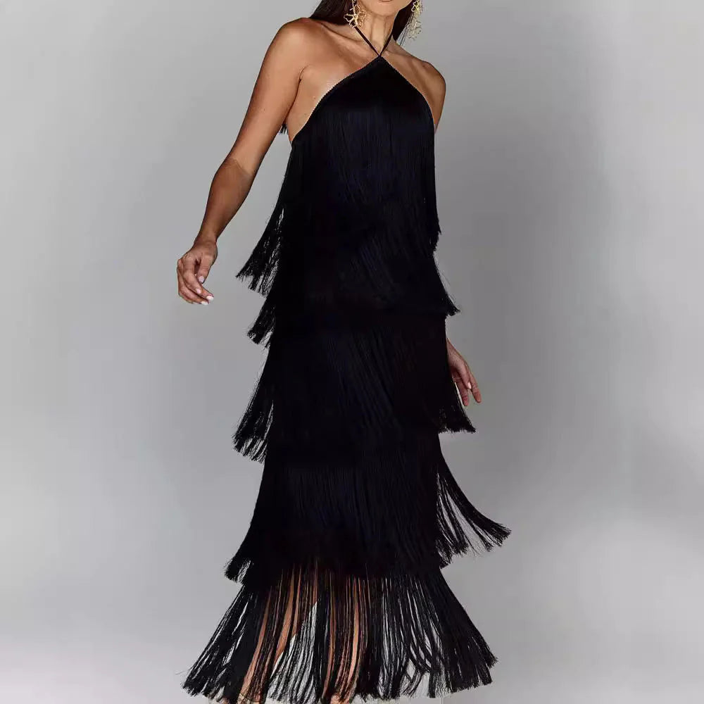 Karlijn | Fringe Maxi-Jurk