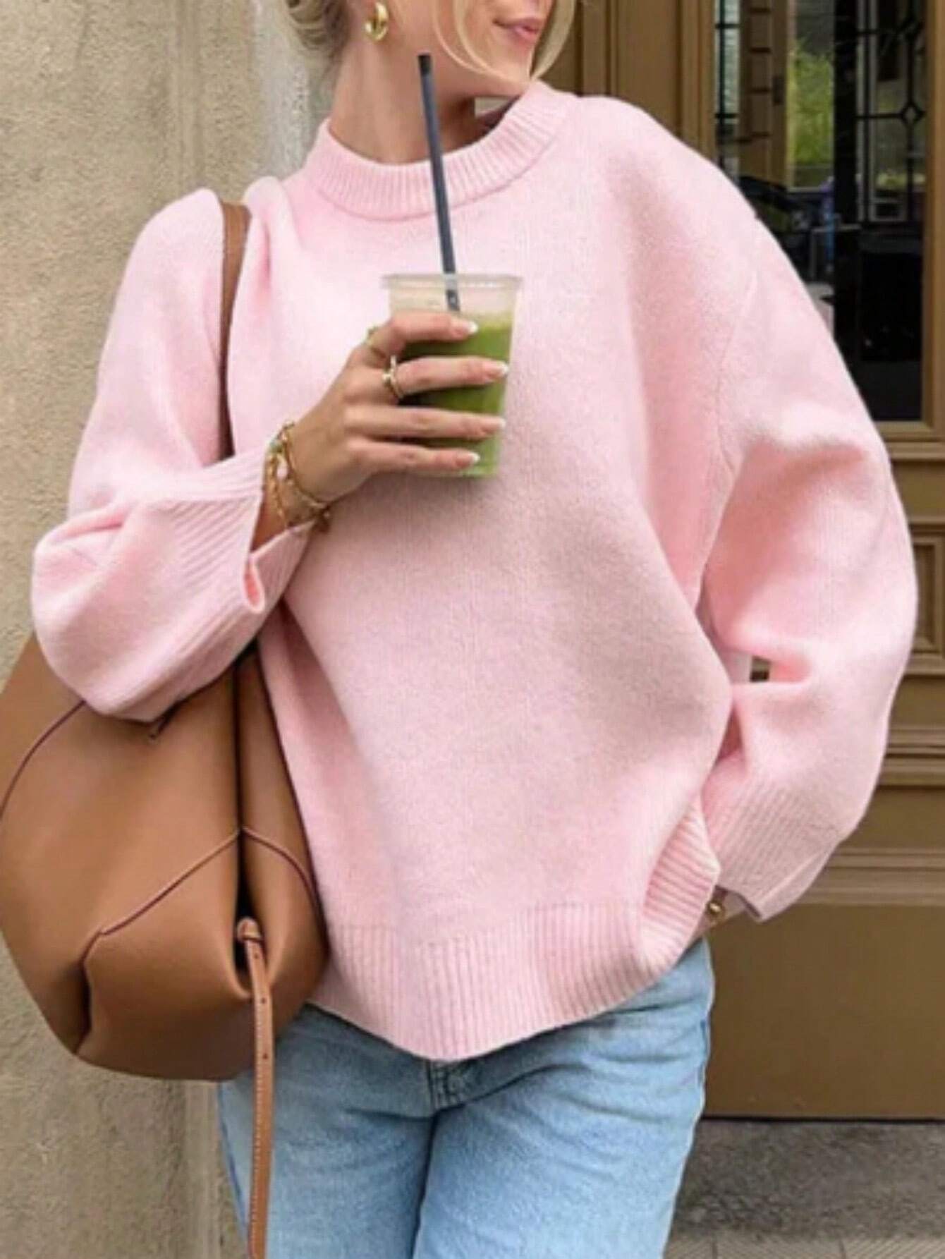 Bona | Casual Knit Sweater met Losse Fit