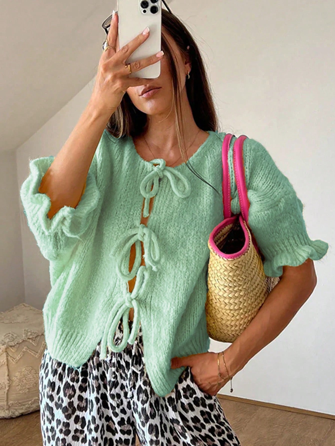 Bamby | Gebreide Top met Speelse Striksluiting