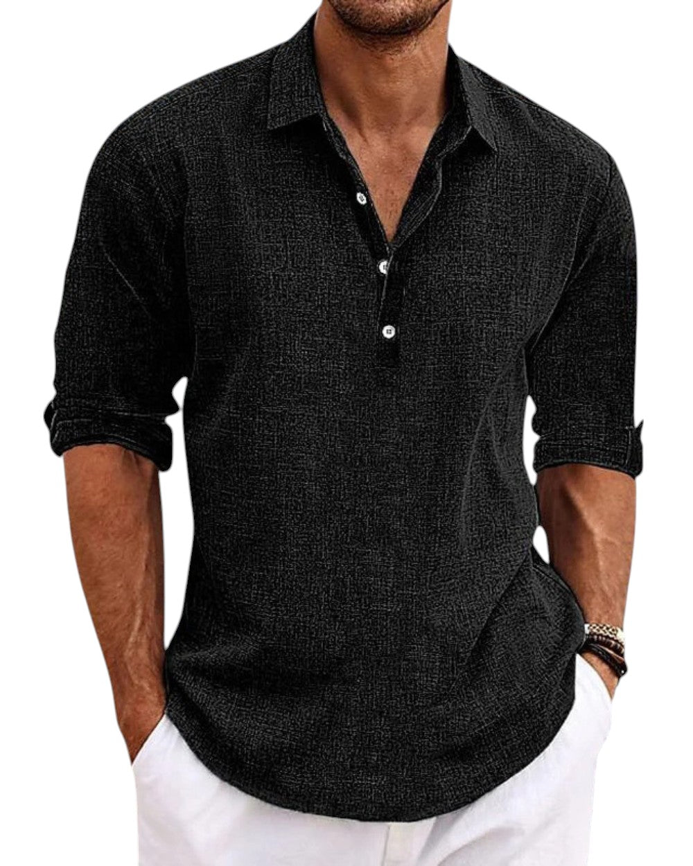 Pallogrino - Linnen Knoopshirt voor Heren – Casual Zomerlook