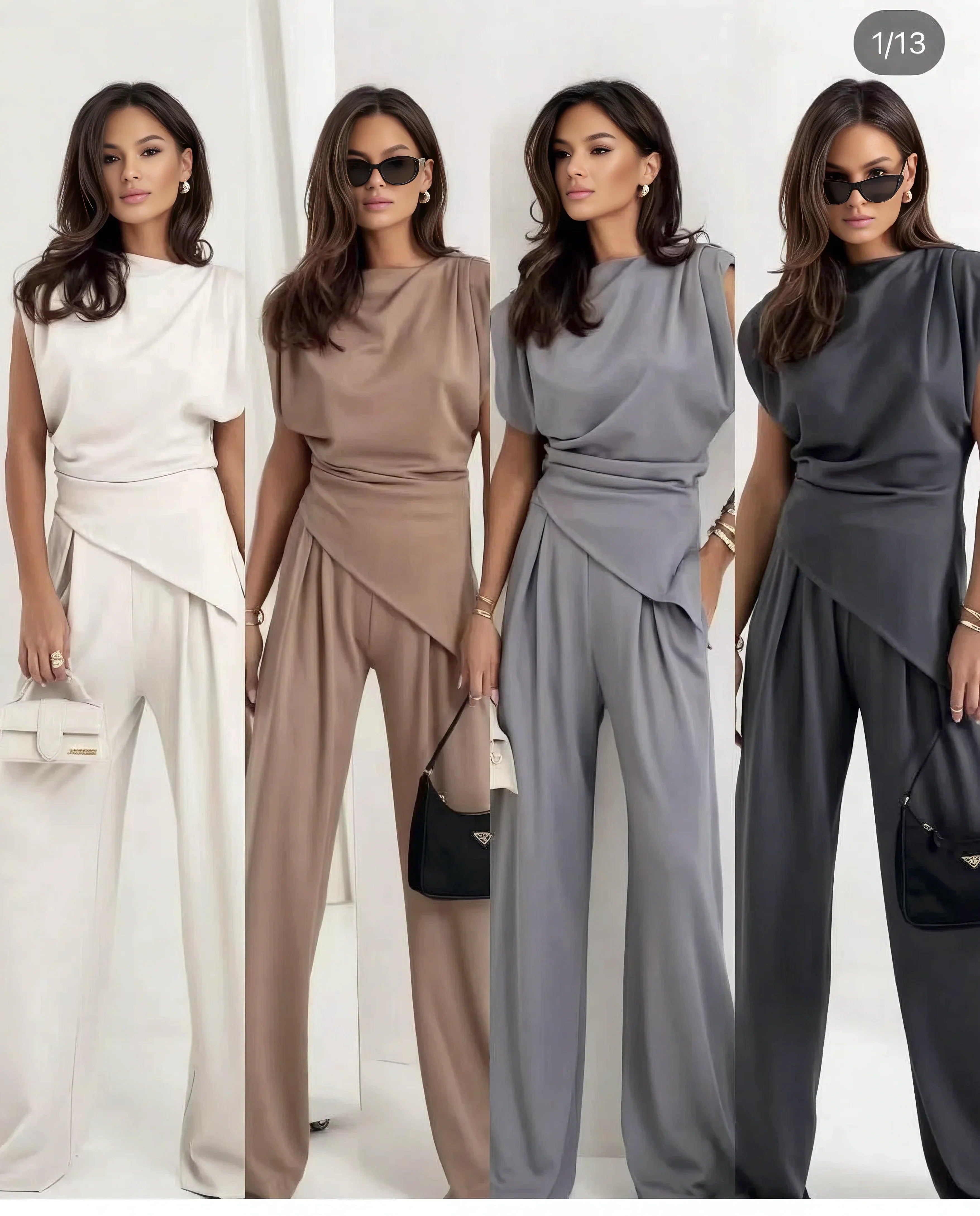 Jade |  Chic Mouwloze Twee-Delige Set