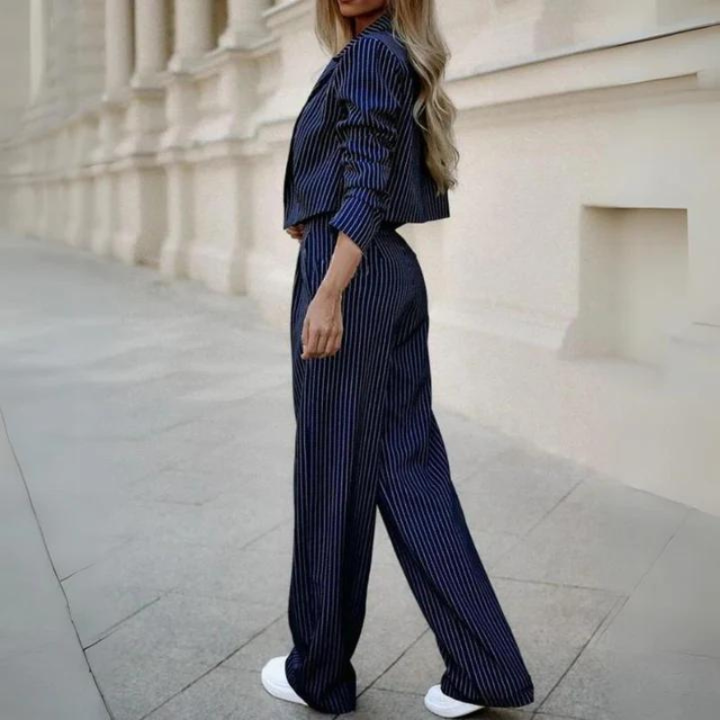 Raya | Gestreepte Blazer en Broek Set