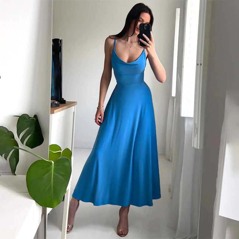 Haeli | Elegante Maxi Jurk met Spaghettibandjes