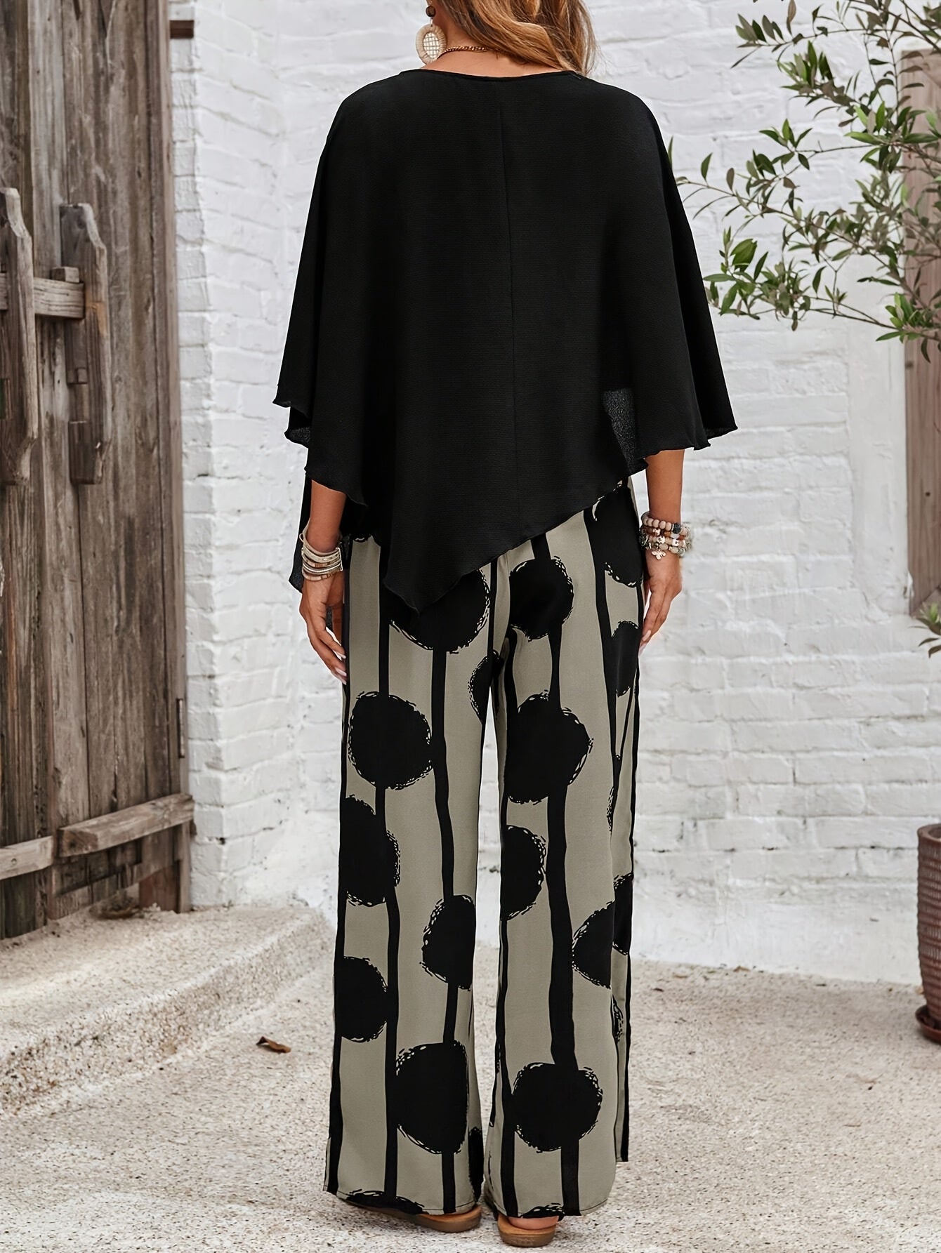 Helma | Elegante Set met Wijde Broek en Flow Top