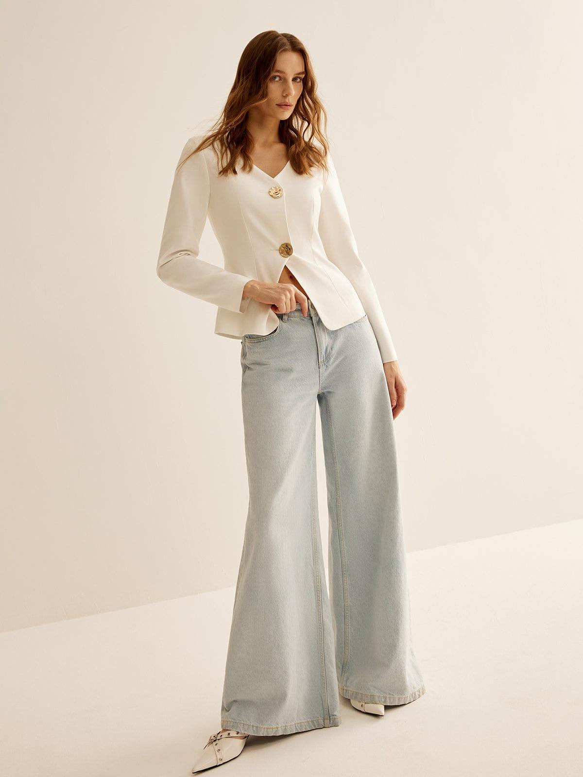 Jansje | Elegante Blazer met Gouden Knopen