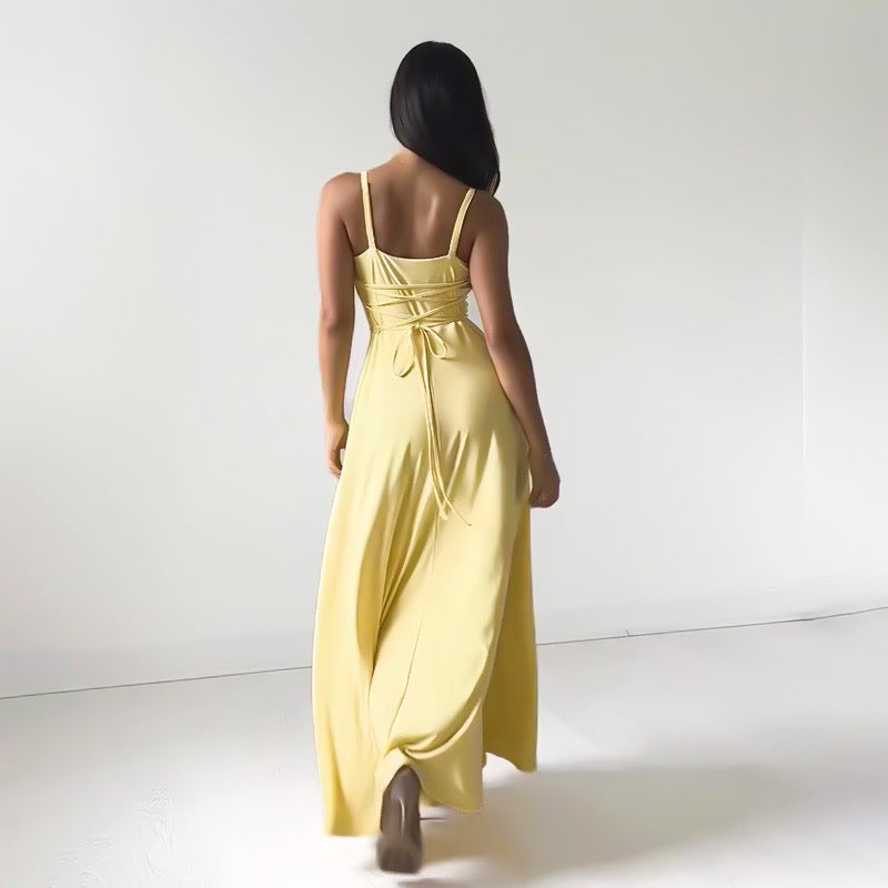 Haeli | Elegante Maxi Jurk met Spaghettibandjes