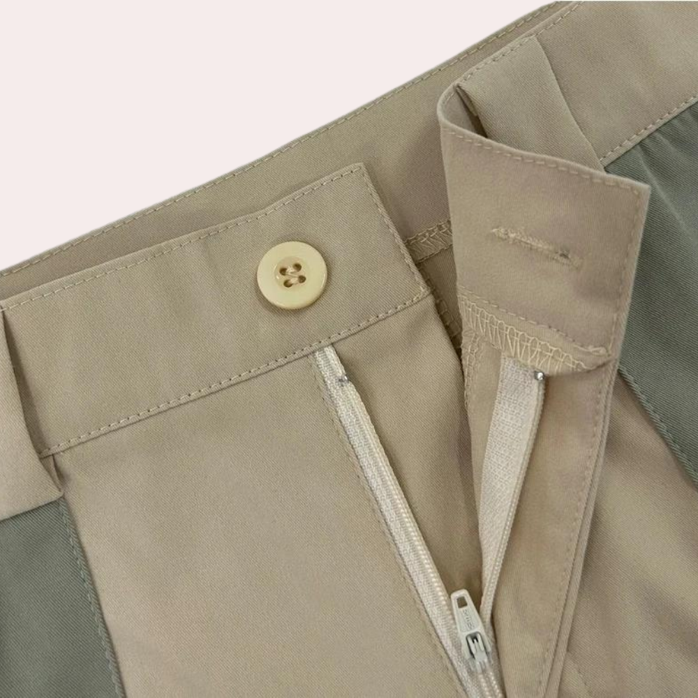 Christy | Two-Tone Wide-Leg Broek