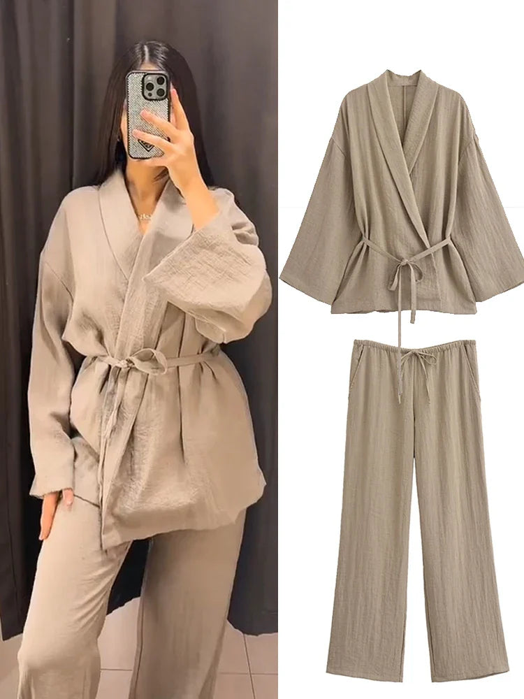 Nora | Stijlvolle Linnen Kimono