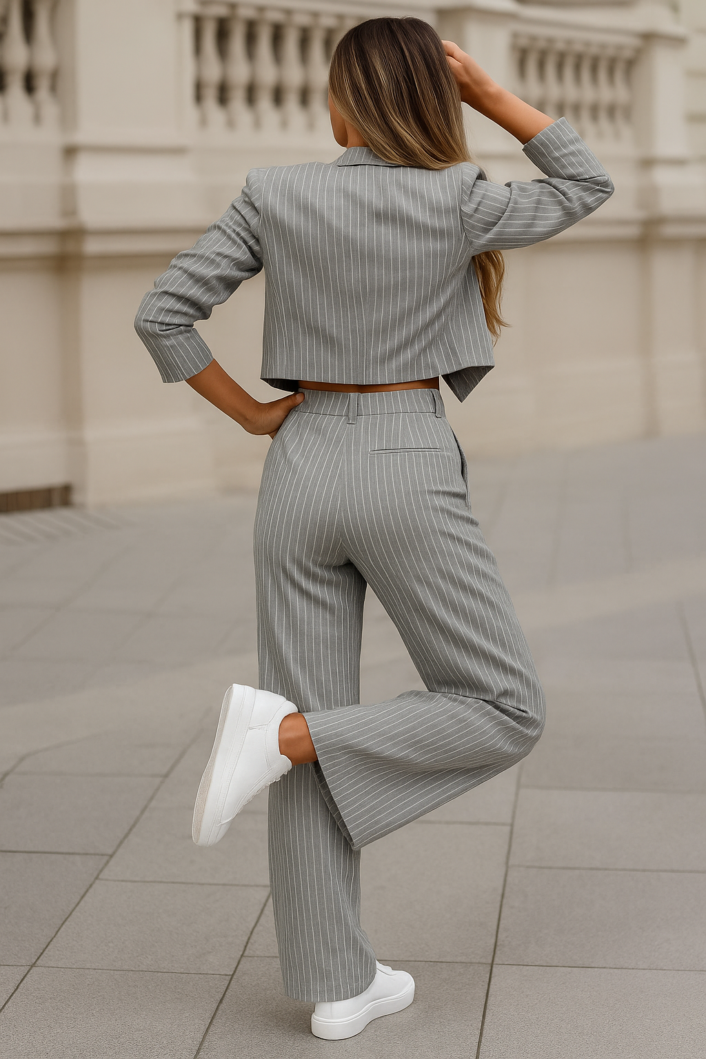 Raya | Gestreepte Blazer en Broek Set